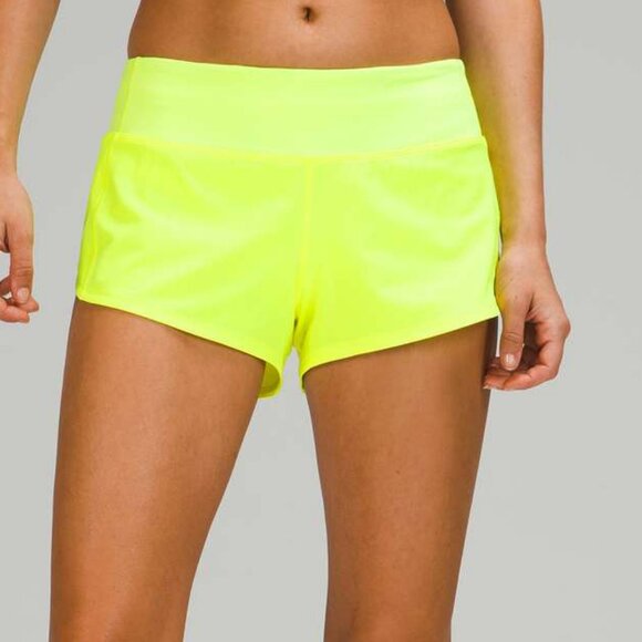 Lululemon Women's Speed Up Mid-Rise Short 4" - Yellow - Picture 1 of 11